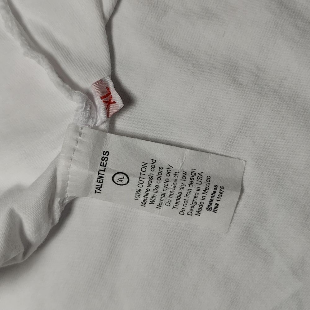 493. Talentless Drop Shoulder Tee | Color: White - Picture 6 of 12